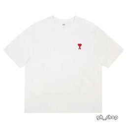 Men's T-Shirts Amis Paris Shirt Mens Designer Amies Love Pattern T Shirt Tee Tops Print Casual Short Sleeve Clothing Cotton Blend Amis Asian Size S-Xl 8716