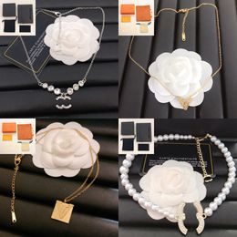 Fashion Necklaces Chain Womens Pendant Choker Gold Silver Titanium steel Brand Letter Diamond Pearl Designer Jewellery Wedding Christmas Gift with Box