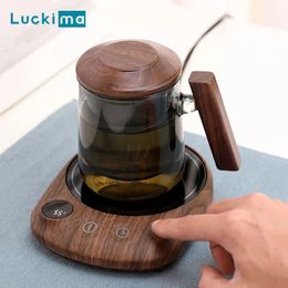 Other Kitchen Tools Electric Beverage Heating Plate 200W Smart Milk Tea Coffee Cup Mug Warmer for Desk 5 Temperatures with Timer Automatic Shut Off 231218