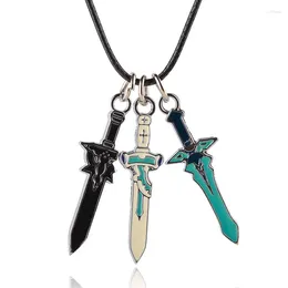 Pendant Necklaces Anime Sword Art Online Necklace Game Same Design High Quality Enamel Jewellery Wholesale 20PCS/Lot