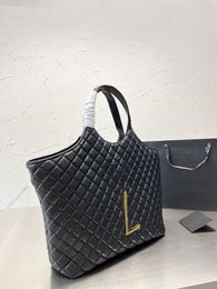 Icare Tote Bag Designer Bag Women Large Handbag Luxury Genuine Leather Shopping Bag with Chain Coin Wallet Diamond Lattice Quilted Large Capacity