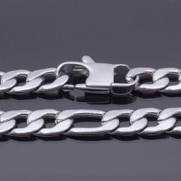 Chains 12mm Width 18'' - 36'' Inches Customise Length Mens High Quality Stainless Steel Necklace Figaro Chain 258u