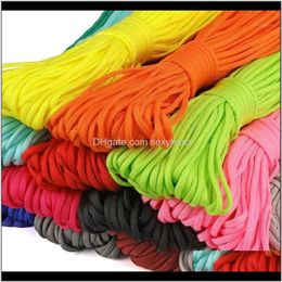 Yarn Yarn 30Mroll 7Stand Core Paracord Parachute Cord Colourful Polyester Survival Bracelet Rope Camping Climbing Lanyard Clothesline1 E