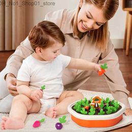 Sorting Nesting Stacking toys Kids Carrot Harvest Puzzle Montessori Toys Baby Pull Out Radish Memory Training Games Parent-child Interaction Educational Q231218