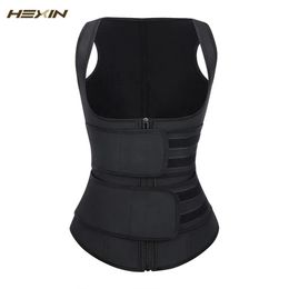 Shaper HEXIN 100% Latex Waist Trainer Vest 9 Steel Bones Waist Cincher Shapewear Slimming Shaper Corset body shapers T200608