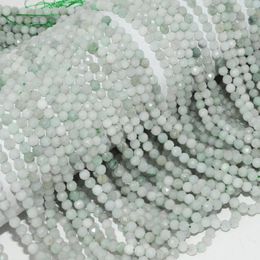 Loose Gemstones Natural Burma Jade / Jadeite Faceted Round Beads 4.2mm