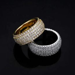 Fashion Wedding Jewellery Custom Ring Full Setting Gold Silver Diamond Rings Lord Of The Rings for Men And Women