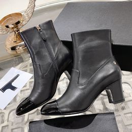Kadın ayak bileği botları tasarımcı buzağı thunky topuklu, fermuarlı gündelik ayakkabı klasik kapitone doku ayak parmakları batı şövalye kar boot bayanlar açık boş zaman ayakkabı