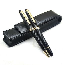 Luxury Monte MSK-163 Black Resin Rollerball Pen Pinpoint Pennello di alta qualità Ufficio Scuola Scrittura Penne di fontane con numero di serie IWL666858