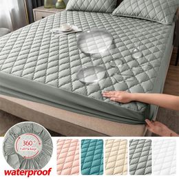 Bedding sets Waterproof Mattress Cover For Bed Jacquard Elastic Double Thickened Mattress Protector Non-slip Bedspreads For Home Decor 231218