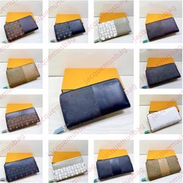 ZIPPY Organiser Zipper wallet designer Clutch bags long wallets men women luxurys leather Letters Fashion flowers cardholder Clutch Hobo coin purses N60111 M62581