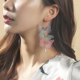 Stud Earrings Bohemian Minimalist Lace Butterfly Fashionable Colored Insect Jewelry