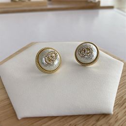 double pearl earrings CHANNEL Stud Earrings Diamond Pearl Dangle Earrings High Quality Not Fade 19 Styles Wedding Jewelry for Wome255f