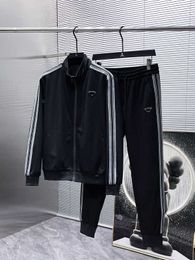 New set stand collar hoodie jacket Men's coat Business casual corset tracksuit pants Q231218