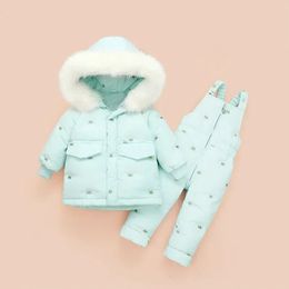 Clothing Sets Children Down Coat Jacket jumpsuit Kids Toddler Girl Boy Clothes Down 2pcs Winter Outfit Suit Warm Baby Overalls Clothing Sets 231218