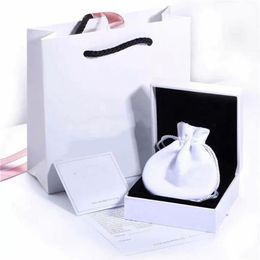 New Brand Boxes White Bracelet Packaging Fit Original European Charm Bracelet Ring Fine Jewelry Gift Box228k