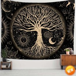 1pc Golden Tree Of Life Tapestry Printing Tapestry Home Decor Tapestry Wall Blanket Wall DecorHome Decoration