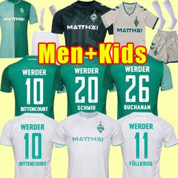 23 24 Werder Bremen Special SOCCER JERSEYS Marvin Ducksch Leonardo Bittencourt BLACK GREEN 2023 2024 Men kids kit full set FOOTBALL SHIRTS home away third child