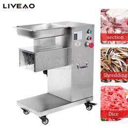 Electric Meat Grinder Home Commercial Cut Fish Pork Beef Slice Grinder Multifunction Vegetable Cutting Machine