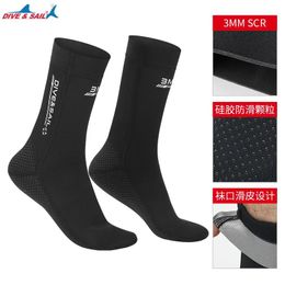 set 1 pair new 3mm neoprene diving socks warm winter swimming socks swimming surfing wetsuit shoes Snorkelling equipment