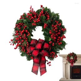 Decorative Flowers Christmas Wreaths Decoration Festive Artificial Pine Garlands Rustic For Window Winter Front Door Decor