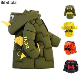 Down Coat Winter Baby Kids Clothes Girls Outerwear Jacket Autumn Boys Jackets Hooded Children Cartoon Warm 231218