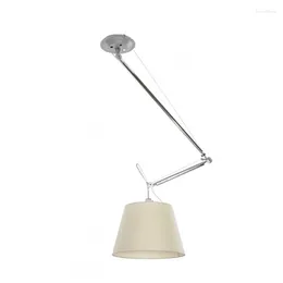 Pendant Lamps Modern Minimalist Adjustable Single Lamp Bedroom Living Room Deco Arm E27 LED Lighting Fixture