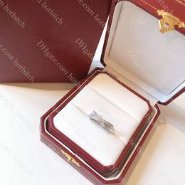 High Quality Designer Personality Silver Ring Brand Diamond Jewelry Trend Cross Ring Sterling Silver Style Couple Valentine Gift With Box