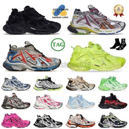 Top Quality AAA+ casual shoes track 7.0 runner sneaker tracks 7 tess gomma paris speed platform fashion outdoor sports tripler black white Plate-forme trainers