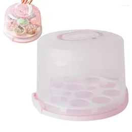 Baking Moulds Cake Storage Container Portable Box Reusable Cupcake Packaging Transparent Double-layer Containers For Cakes
