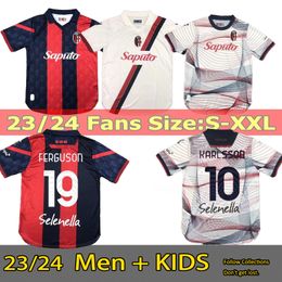 23 24 Bologna Mens Soccer Jerseys POSCH ORSOLINI DOMINGUEZ ZIRKZEE FERGUSON DE SILVESTRI BEUKEMA BARROW Home Away 3rd Football Shirt Men's short sleeve sports kit