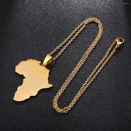 Pendant Necklaces Classical Todorova Africa Map For Women Men Stainless Steel Jewellery Ethiopian African Maps Gifts