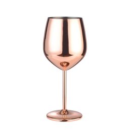 Mugs 500ml Easy Clean Champagne Cocktail el Juice Wine Glasses Anniversary Party Gift Stainless Steel Goblet Kitchen Drinkware 231218