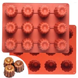 Baking Moulds Canele Mold Silicone Canneles Rectangular Spiral Donuts Round Flat Love Heart Shape Cake Pan For Pastry