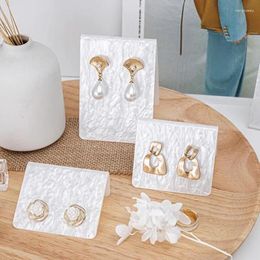 Jewelry Pouches Acrylic White Earring Display Stand Ear Holder Jewellery Organizer Packaging & Case Shelf Organizers Storage