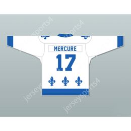 Custom DENIS MERCURE 17 LES SAINTS DE CHICOUTIMI WHITE HOCKEY JERSEY LANCE ET COMPTE NEW Top Stitched S-M-L-XL-XXL-3XL-4XL-5XL-6XL