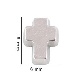 20PCS Silver Colour Cross Floating Locket Charms DIY Accessories Fit For Living Glass Magnetic Memory Locket2788