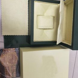 quality dark green watch box gift box 116610 228138 116234 126710 116718 326934 paper manual and document label in Swiss watc209b