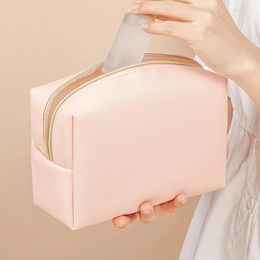 Cosmetic Bags Travel-ready Women's Bag Casual Makeup Case With Zipper And Waterproof PU Leather