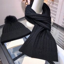 high quality Winter Warm fashion soft Hats and Scarves gloves Sets with hair ball knitting cotton Women men available free size the same size