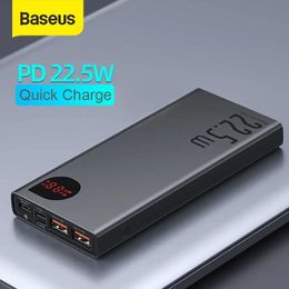 Banche Banche di alimentazione per telefoni cellulari Baseus Power Bank 20000mAh Batteria esterna portatile 10000 mAh SCP QC PD Powerbank a ricarica rapida per iPhone