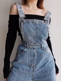 Jeans Vintage Denim Overalls for Women Baggy Jeans Spring Summer Casual Jumpsuits High Waist Straight Trousers Cargo Pants Female