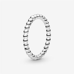 New Brand Lovely Beaded Ring 925 Sterling Silver Stacking Ring With Bubble Detailing For Women Wedding Rings Fashion Jewelry 317N