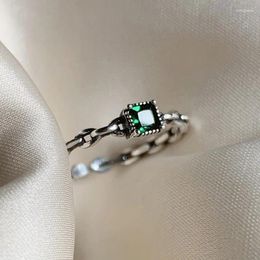 Cluster Rings Green Stone For Women Opening Simple Vintage Retro Ethnic Finger Ring Fashion Designer Jewellery Gifts To Girls KCR055