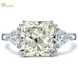 Wedding Rings Wong Rain 925 Sterling Silver G Colour Created Gemstone Wedding Engagement Cocktail Ring Ladies Fine Jewellery Wholesale 231218