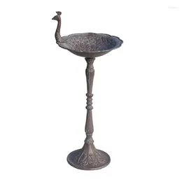 Candle Holders American Country Vintage Iron Opening Candlestick Bird Feed Drinking Plate Home Garden Lawn Decoration