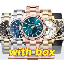 Designer Watches Mens Watch High Quality Top SKY Automatic Mechanical movement Watches 904L Sapphire Glass With box Stainless Steel Luminous Fashion Wristwatch