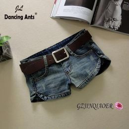 Jeans Women Booty Shorts Skinny Low Waist Sexy Mini Jeans Shorts Zippers Slim Fashion Female Denim Hot Pants