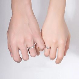 Cluster Rings 1 Pair Love Heart-shaped Couple Women Men Engagement Wedding Bands Jewellery Valentine's Day Gift