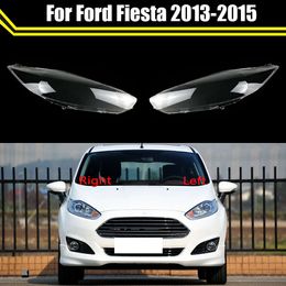 Car Front Headlight Cover Auto Headlamp Caps Lampshade Lampcover Head Lamp Light Glass Lens Shell for Ford Fiesta 2013 2014 2015